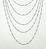Load image into Gallery viewer, Cable Oxidized Black and Silver Chain with tubes. Z9SBFNecklace
