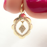 Load image into Gallery viewer, 14K Solid Gold Diamond Organic Charm. GDP468