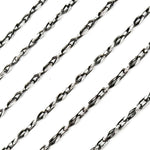 Load image into Gallery viewer, Buy Black Rhodium and White Sterling Silver Infinity Diamond Cut Cable Chain