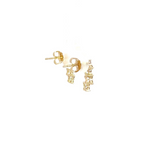 Load image into Gallery viewer, EFF52403. 14k Solid Gold Diamond Dangle Stud Earrings