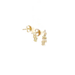Load image into Gallery viewer, 14k Solid Gold Diamond Dangle Stud Earrings. EFF52403

