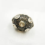 Load image into Gallery viewer, DC844. Diamond & Sterling Silver Oval Bead