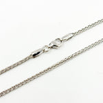 Load image into Gallery viewer, 035SP3TFWG. 14K White Solid Gold Wheat Chain