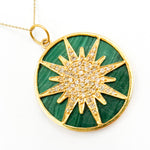 Load image into Gallery viewer, Shop Now 14K Gold Sun Pendant