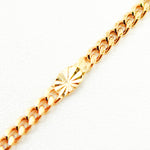 Load image into Gallery viewer, 14k Gold Curb & Diamond Cut Marina Link Chain