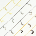 Load image into Gallery viewer, 306M. Crescent Moon Shape Dangle Wire Chain