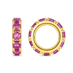 Load image into Gallery viewer, CMZ00096N. 14K Solid Gold Natural Gemstone Round Ring Slider