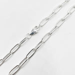 Load image into Gallery viewer, Sterling Silver Smooth Paperclip Necklaces