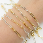 Load image into Gallery viewer, Gold Plated Sterling Silver Flat Paperclip
