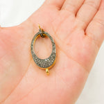 Load image into Gallery viewer, DC696. Diamond Sterling Silver Oval Lobster Clasp