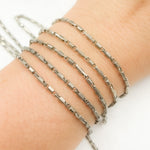 Load image into Gallery viewer, X2OX. Oxidized 925 Sterling Silver Bar Link Chain
