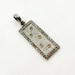 Load image into Gallery viewer, DP323. Diamond & Sterling Silver Rectangle Pendant