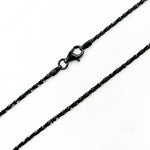 Load image into Gallery viewer, Black Rhodium 925 Sterling Silver Pop Corn Finish Necklace. MAR30BR
