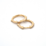 Load image into Gallery viewer, EHB56589. 14k Solid Yellow Gold Diamond Hoops