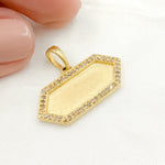 Load image into Gallery viewer, Diamond & Sterling Silver Hexagon Pendant