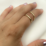 Load image into Gallery viewer, 14K Solid Gold Texture Ring