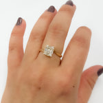 Load image into Gallery viewer, DRN00317. 14k Solid Gold Square Diamond Ring