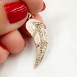Load image into Gallery viewer, BUY Diamond Sterling Silver Leaf Pendant