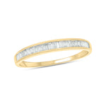 Load image into Gallery viewer, 14K Solid Gold Baguette Diamond Ring