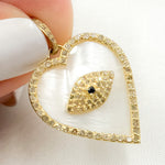 Load image into Gallery viewer, Shop Now Diamond Sterling Silver Heart Pendant with Gemstone