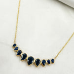 Load image into Gallery viewer, CN96120. 14K Solid Gold Diamond Drops Necklace