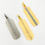 Load image into Gallery viewer, DP379. Diamond & Sterling Silver Rectangle Pendant