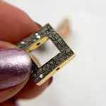 Load image into Gallery viewer, DC841. Diamond Sterling Silver Square Connector