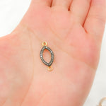 Load image into Gallery viewer, Diamond Sterling Silver Marquise Shape Connector
