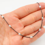Load image into Gallery viewer, Silver Bead Satellite Necklace