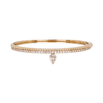 Load image into Gallery viewer, BNL68317. 14K Solid Gold Diamond Leaf Bangle