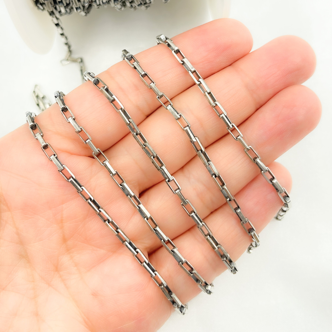 Shop Silver Diamond Cut Box Link Chain