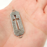 Load image into Gallery viewer, Diamond Sterling Silver Cross Connector