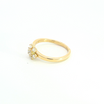 Load image into Gallery viewer, 14k Solid Gold Diamond Flower Ring.