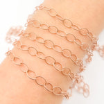 Load image into Gallery viewer, Rose Gold Filled Twisted Oval Link Chain