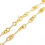 Load image into Gallery viewer, 14K Solid Gold Hollow Bar and Rings Necklaces