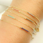Load image into Gallery viewer, Solid Gold Enamel Bracelet