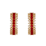 Load image into Gallery viewer, 14k Solid Gemstones Dangle Earring