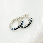 Load image into Gallery viewer, Shop Now 14K Solid Gold Blue Sapphire Huggies