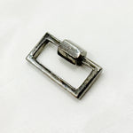 Load image into Gallery viewer, DC771. Sterling Silver Rectangle Screw Clasp