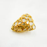 Load image into Gallery viewer, DC810. Diamond & Sterling Silver Triangle Bead