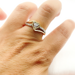 Load image into Gallery viewer, 14K Solid Gold Diamond Heart Ring.