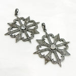 Load image into Gallery viewer, DP016. Diamond Silver Black Rhodium Fancy Arrow Pendant with Gemstone