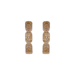 Load image into Gallery viewer, EHF57624. 14K Solid Yellow Gold Diamond Hoop Earrings