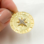 Load image into Gallery viewer, Shop Now Diamond Sterling Silver Round Star Pendant
