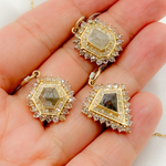 Load image into Gallery viewer, 14K Solid Gold Charm Mix Shape Pendants with Diamonds. KG82