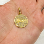 Load image into Gallery viewer, DP077. Diamond Sterling Silver Round Love Pendant