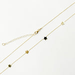 Load image into Gallery viewer, NKSET419/L. 14k Solid Yellow Gold Star Link Necklace