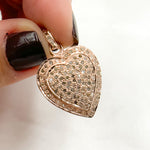 Load image into Gallery viewer, Diamond Sterling Silver Heart Pendant