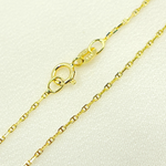 Load image into Gallery viewer, 14K Solid Yellow Gold Diamond Cut Marina Link Chain