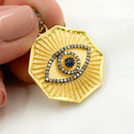 Load image into Gallery viewer, Buy Silver Octagon Eye Pendant with Gemstone